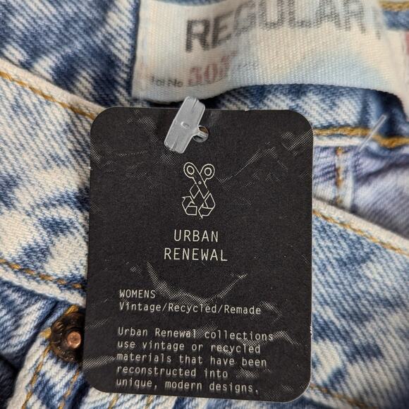 Levi's Urban Renewal Acid Wash Reworked Remade Crossover Tapered Leg Jeans - Picture 3 of 15